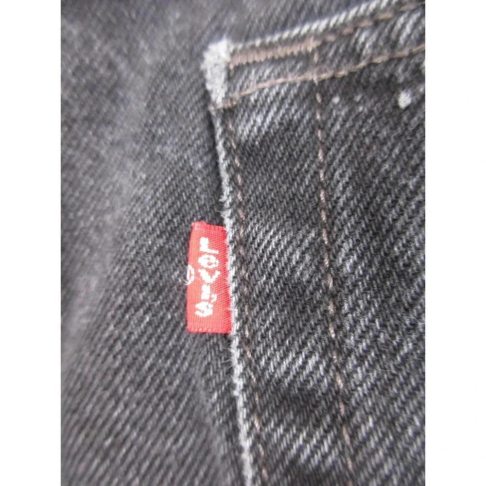 Levis 505 Jeans Mens 36x32 Faded Black Regular Fit Straight Leg 100% Cotton